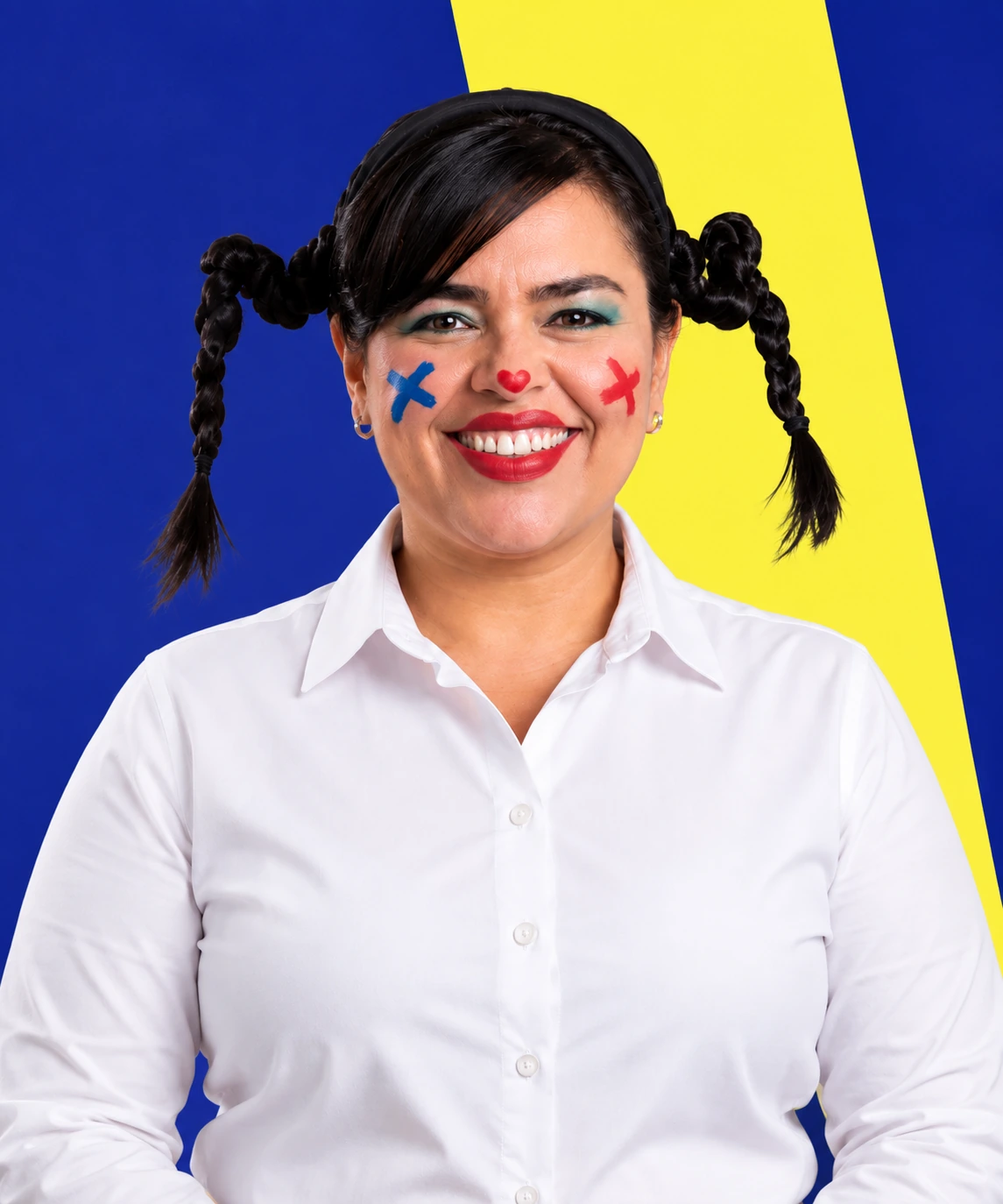 Tia Mila, candidata a deputada federal pela Paraíba, sorrindo